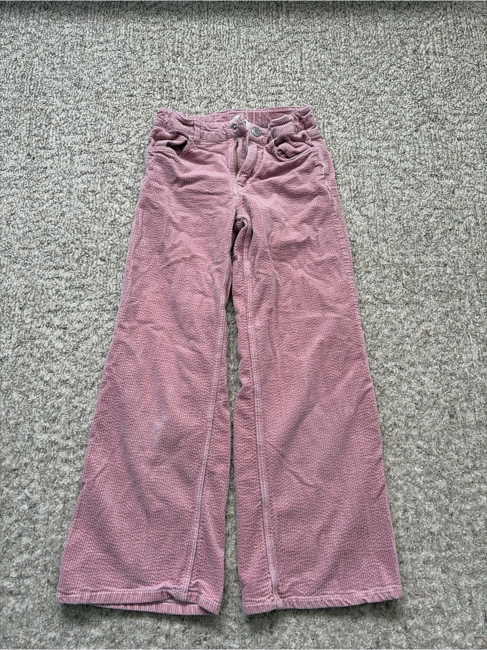 H&M Dusty Rose Corduroy Flare Pants